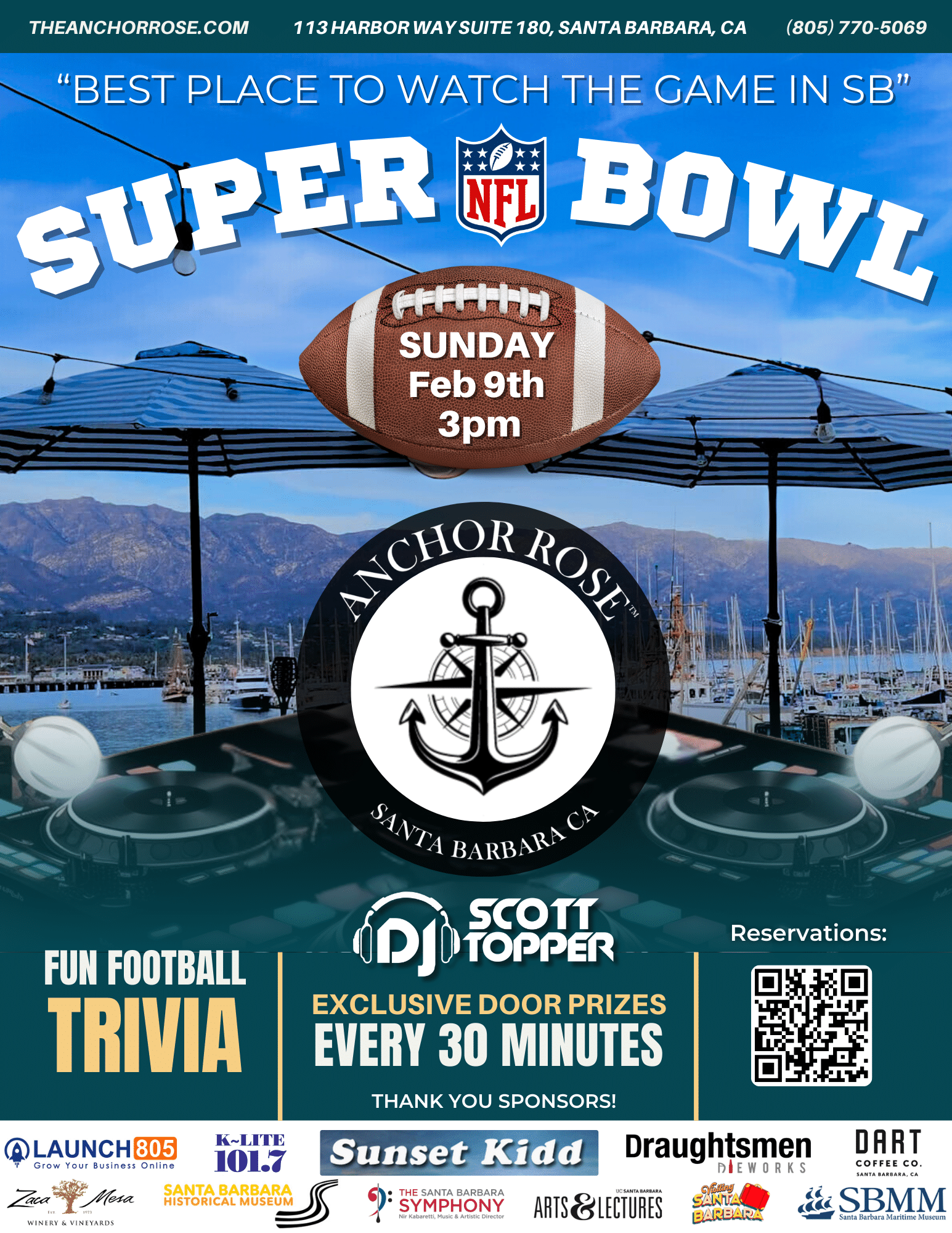 SUPERBOWL SANTA BARBARA 2025 ANCHOR ROSE