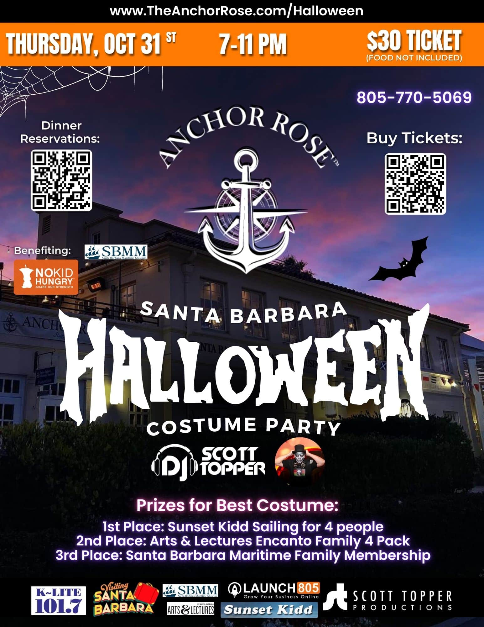 Santa Barbara Halloween Party 2024 Anchor Rose Scott Topper FINAL